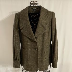 Brown Tweed Blazer with a Twist - NWOT